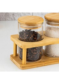 Resim Andra 4 Parça Standlı Baharatlık Seti Büyük B5791 Krem 