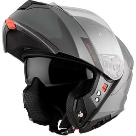 Resim Mt Genesıs Sv Solıd A12 Parlak Gri Çene Açılır Kask Gri 