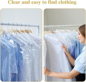 Resim Şeffaf Elbise Koruma Kılıfı -60 * 120-10 Adet, Ceket, Kazak, Tshirt Naylon Poşeti 