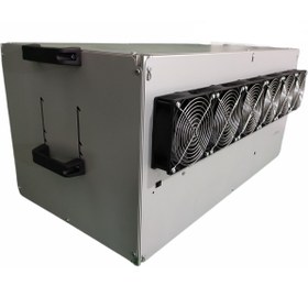 Resim Kapalı Mining Rig Kasası SK77 Fanlı gri 