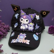Resim Sanrio Kuromi Ayarlanabilir Güneş Şapkası - Yıldız & Gezegen Baskılı Sevimli Karakter Geniş Kenarlı Beyzbol Kapağı, Kadınlar için Hafif Keten, Rahat Dış Mekan Seyahat Şapkası, Aksesuar, Konforlu Başlık 