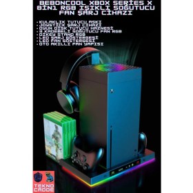 Resim Beboncool XBX024S Xbox Series x Smart 8in1 Rgb Işıklı Soğutucu Fan Şarj Cihazı 