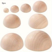 Resim 8 Adet Geri Dönüştürülmüş Ahşap Seramik Kalıplar - DIY Kil ve Lif Sanatı için Çok Boyutlu Küre & Oval Damgalar, Doğal Ahşap Desenli El Yapımı Çömlekçilik, Sepet Örgüsü, Heykel Sanatları İçin Yüksek Kaliteli Sanat Malzemeleri, El İşi Araçları 