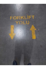 Resim tabelacım Forklift Yolu Boya Şablonu 50cmx50cm 