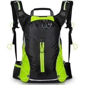 Resim 16 L Açık Hava Bisiklet Sırt Çantası Yağmur Kılıfı Su Geçirmez Dağcılık Binicilik Çantası Büyük Kapasiteli Kadın Erkek Nefes Alabilir Koşu Spor Sırt Çantası Kamp Yürüyüş Spor Çantası Koşu Çantası Yeşil Yeşil 