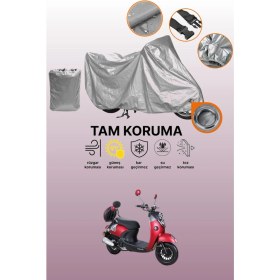 Resim Dokaca Gri Kilit Uyumlu Kuba Trendy Xc 50 Uyumlu Motor Brandası, Koruyucu Örtü 