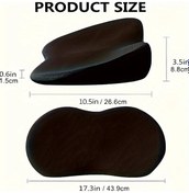 Resim Xuweiwei Siyah 1 Adet Ekstra Yumuşak Ergonomik Araç Koltuğu Hafıza Köpük Bel Destekli 