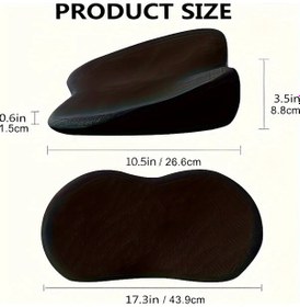 Resim Xuweiwei Siyah 1 Adet Ekstra Yumuşak Ergonomik Araç Koltuğu Hafıza Köpük Bel Destekli 