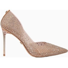 Resim Kurt Geiger Carvela Positano Vinyl Stiletto Kadın Topuklu Ayakkabı Kahverengi 