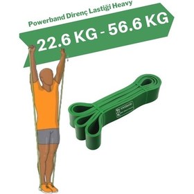 Resim Powerband Direnç Lastiği ve Egzersiz Bandı Yeşil Heavy Yeşil 