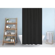 Resim Zethome Banyo Perdesi 1x120x200 Tek Kanat Duş Perdesi Halka Hediyeli Duşakabin Perdesi 0010 Siyah 