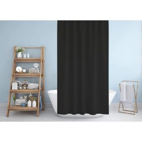 Resim Zethome Banyo Perdesi 1x120x200 Tek Kanat Duş Perdesi Halka Hediyeli Duşakabin Perdesi 0010 Siyah 