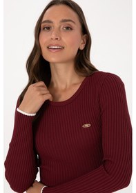 Resim U.S. Polo Assn. Kadın Bordo Bisiklet Yaka Kazak 50314780-VR014 