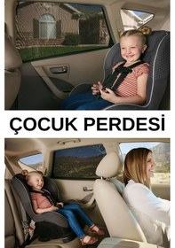 Resim Araba Yan Cam Perdesi Araç Güneşlik Çocuk Bebek Seyahat Emzirme Perdesi Oto Güneşlik Perde Araç Içi Güneşlik Sinekliği 1 
