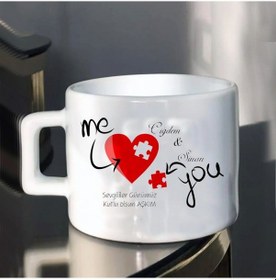 Resim Sevgililer Günü Latte Fincanı Motto Fincan Baskılı Kişiye Öze 