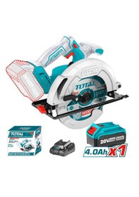 Resim Total Tslı 1851 Akülü Daire Testere 20 V 4,0 Ah 