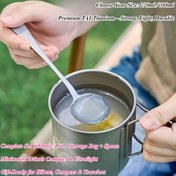 Resim 220ml/380ml Seçenekler Saf Titanyum Outdoor Kahve Kupası - Hafif TA1 Kamp Bardağı. 380ml Kapak, File Çanta ve Katlanabilir Kaşık Dahil. 220ml Kapaksız veya Çantasız. Parmak İzi Tutmaz. Kamp & Seyahat İçin Hediye 