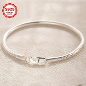 Resim 925 Ayar Gümüş Yılan Kemik Bileklik, Eşsiz ve Zarif Çiftler İçin Erkek Arkadaş ve Kız Arkadaşa Uygun, Mükemmel Sevgililer Günü ve Anneler Günü Hediyesi, Şık Lüks Seçim, Kadınlar İçin 