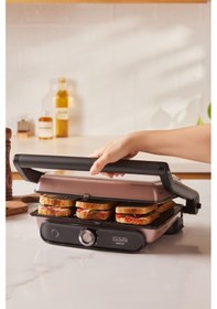 Resim Karaca Gastro Grill Glass Premium 2400 W Tost Makinesi 