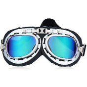 Resim Vintage Rüzgar Geçirmez Motosiklet Scooter Gözlükleri Kask Motokros Gözlükleri Gözlük 