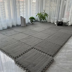 Resim 12 adet Yumuşak Bağlantılı EVA Köpük Mat Seti - Kaymaz, Yıkanabilir Polyester Bulmaca Karoları, 29.97x29.97 cm, Ofis, Yatak Odası ve Kapalı Alan Kullanımı İçin İdeal, Oyun Mat Seti|Kare Şekil|Dayanıklı Köpük 