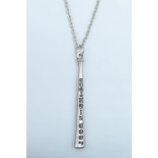 Resim Bu Farklı Beyzbol Sopası Zincir Kolye - Gümüş Kaplama - Erkek Kadın Kolye - Kod:489 