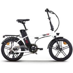 Resim RKS Elektrikli Bn5 Pro Katlanabilir Bisiklet Beyaz 