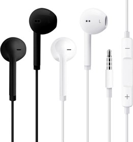 Resim Kablolu 2'li paket kulaklık, kulak içi kulaklık, kablo mikrofonlu, 3,5 mm jak, kablolu kulak içi kulaklık, iPhone, Samsung, Huawei, Android MP3 için kablolu kulaklık 