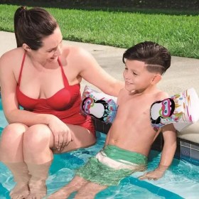 Resim Sevimli Hayvan Desenli Büyük Çocuk Deniz Kolluğu (6-12 Yaş) 