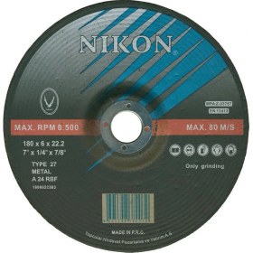 Resim Nikon Bombeli Metal Taşlama Taşı 180*6*22 mm 5 Adet 