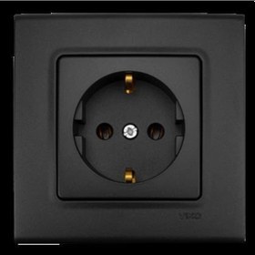 Resim Linnera Life Gece Siyahı Topraklı Priz Çerçeveli 10 Adet 