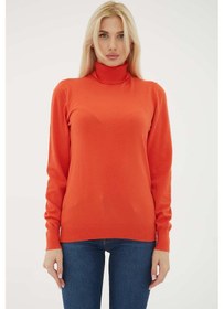 Resim Baıkçı Yaka Kazak Orange 001 