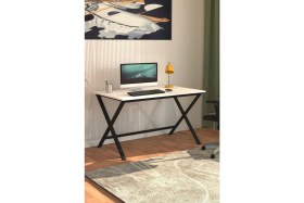 Resim Dekopratik Elıte Oyuncu Masası Çizilmeye Dayanıklı Metal İskelet ve Suntalam Raflar ile Modern Tasarım 