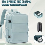 Resim Uçuşa Uygun Kadın Seyahat Sırt Çantası - Bağımsız Ayakkabı Dolabı & 180° Açılır, 40x25x20 Laptop Bölmesi, Dayanıklı Naylon, Ayarlanabilir Askılar, Çok Renk Seçeneği, Şık Seyahat ve İş Çantası, Fermuarlı Kapatma 