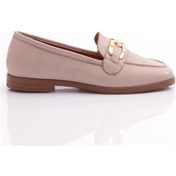 Resim Dgn 06 Kadin Dikiş Detayli Çiçek Süsleme Babet 06-2109-R4971 Gümüş 