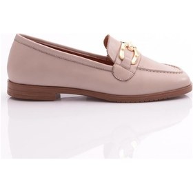 Resim Dgn 06 Kadin Dikiş Detayli Çiçek Süsleme Babet 06-2109-R4971 Gümüş 