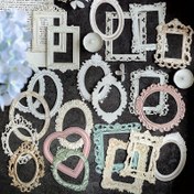 Resim 10 adet Retro Tarzı Scrapbooking Malzeme Paketi, Kağıt El Sanatları Fotoğraf Çerçevesi Etiketleri Toptan, Dekoratif Antika Resim Çerçeveleri ve Albüm, Günlük, Sanat Projeleri İçin Arka Plan Kağıdı 