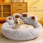 Resim Yumuşak Uzun Peluş Kedi kulübesi köpek kulübesi kış sıcak evcil hayvan yatağı Kedi Yatağı Kedi Matı Hayvanlar Uyku Koltuğu 