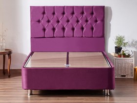 Resim Niron Yatak Purple Tek Kişilik Mor Baza + Başlık 120 x 200 cm 