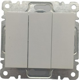 Resim Makel Defne Beyaz Çerçevesiz Üçlü Anahtar 