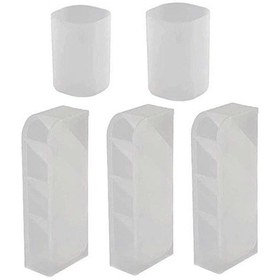 Resim Ganzhoushop Ofis İçin Masa Düzenleyici Kalem Rafı 3 Raf, Ofis Okul Ev İçin 2 Bardakçok Renkli 