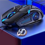 Resim Rogfer Yındıao G5 3200dpı 4 Modlu Ayarlanabilir 6 Tuşlu Rgb Işık Sessiz Kablolu Oyun Faresi Siyah Diğer - Black Diğer 
