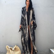Resim Kadınlar için Yazlık Bohem Plaj Örtüsü Bikini Yüzme Kıyafeti ve Kimono Plaj Elbisesi 