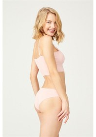 Resim Cottonhill Basic İz Yapmayan Lazer Kesim Kadın Bikini Külot 3'lü Paket - 5 Çok Renkli 4 Çok Renkli 