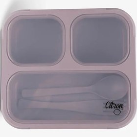 Resim Citron Çatal ve Kaşıklı Bento Beslenme Kutusu Seti - Purple 1196861 