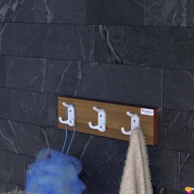 Resim Modilayn Arı 9 Kancalı Banyo Askısı 3' Lü Set 31,4x9,6 cm Şık Tasarım, Ekstra Düzen ve Yer Tasarrufu 