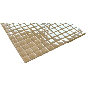 Resim MozaiKristaL Mutfak Tezgah Arası ve Tüm Yaşam Alanları Için Bej Cam Mozaik. Cam Ölçüsü: 25X25 Mm. File Ölçüsü: 31.5X31.5 Cm. ( 1 Kutu = 10 File Karo = 1 M2 Fiyatıdır. ) 
