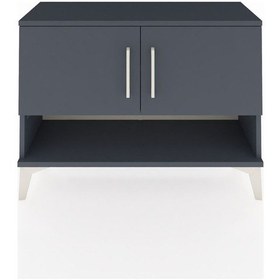 Resim Arges Şifonyer 2 Raflı 2 Kapaklı 88x30x64 Antrasit-antrasit Antrasit 