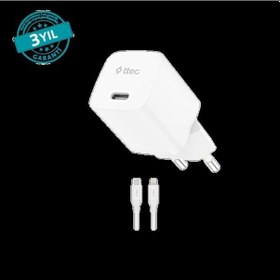 Resim Ttec 2scg20lb Smartcharger Pd 20w Seyahat Hızlı Şarj Aleti+type-c - Lightning 150cm 