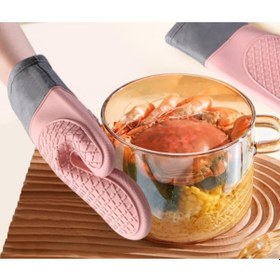 Resim River World Fırın İçin Silikon Isıya Dayanıklı Eldiven 